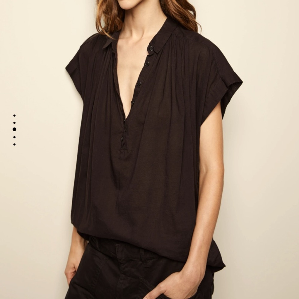 Nili Lotan Normandy Blouse - Black Medium